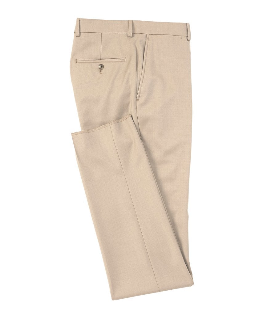 Hart Schaffner Marx New York Tailored Luxe Soft Modern Fit 1005 Wool Flat-Front Dress Pants