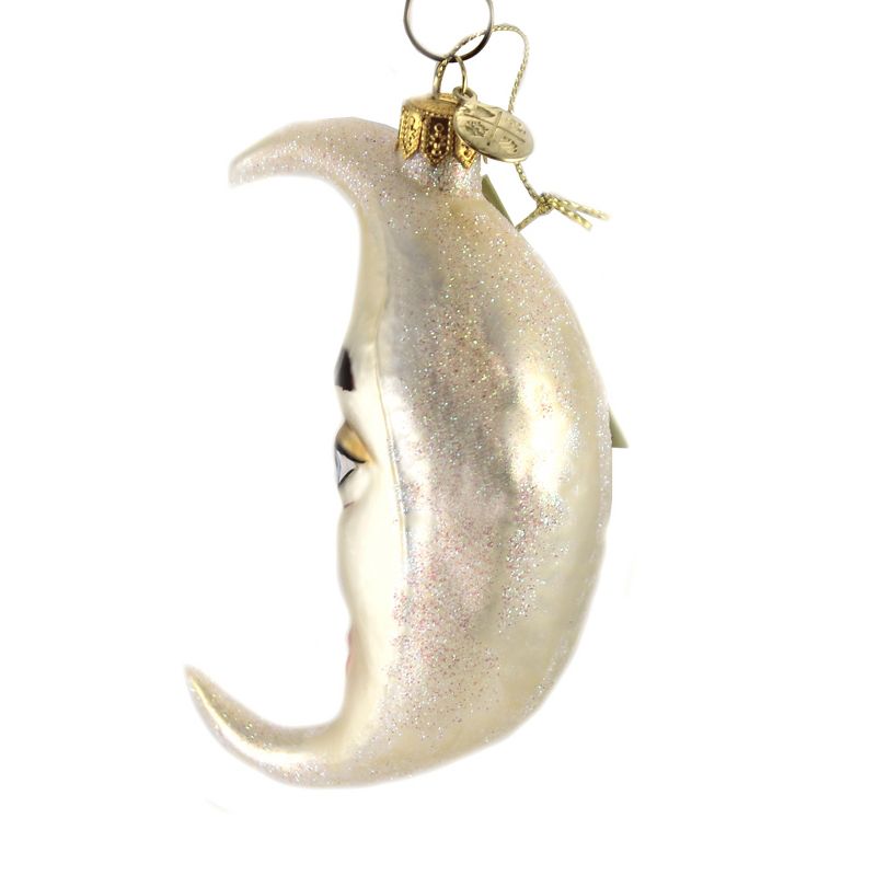 Morawski 4.5" Cream Man In The Man Ornament Halloween Crescent  -  Tree Ornaments