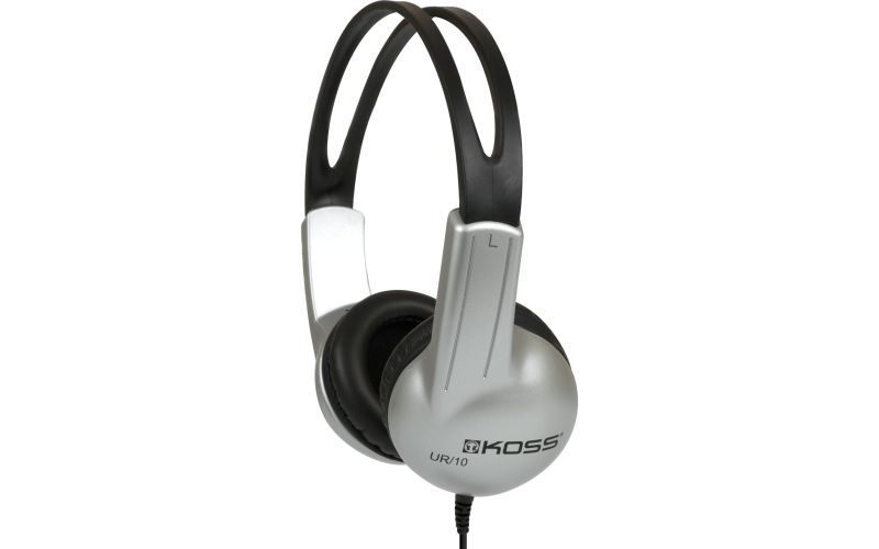 Koss UR10 Stereo Headphone - Stereo - Silver - Mini-phone - Wired - 32 Ohm - 60 Hz 20 kHz - Over-the-head - Binaural - Supra-aural - 4 ft Cable