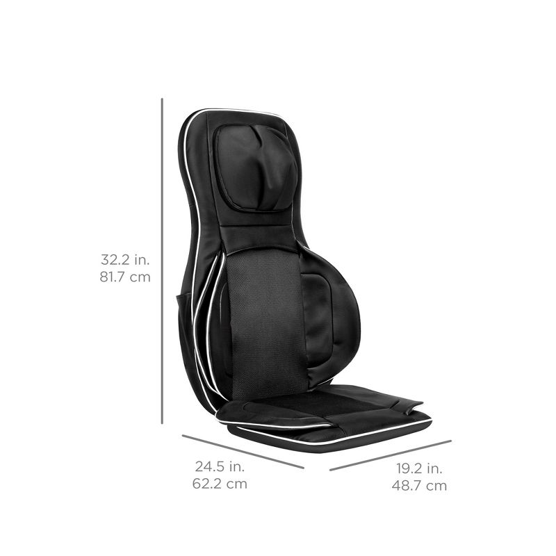 Best Choice Products Air Compression Shiatsu Neck & Back Massager Seat Chair Pad Massage Cushion, 2D/3D Kneading w/ Heat