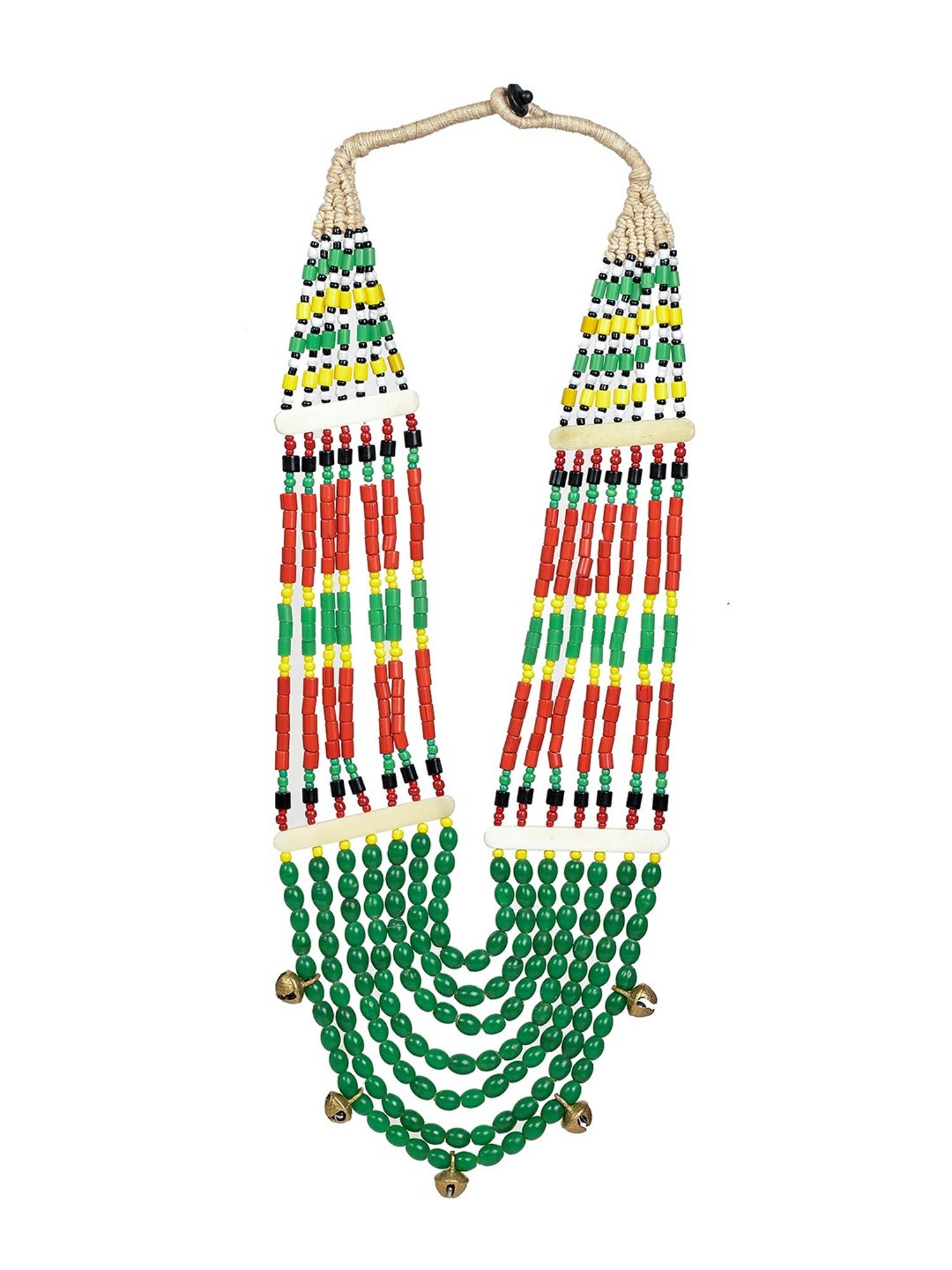 Imli Street Multicolor Vintage Naga Beaded Tribal Necklace