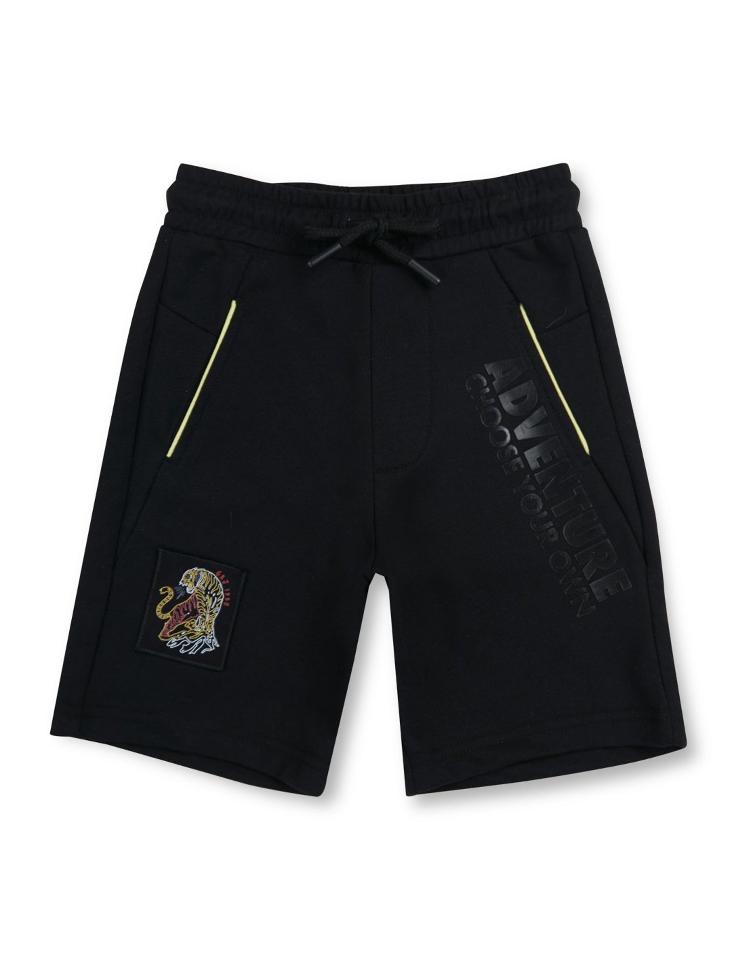Gini & Jony Kids Black Solid Bermuda