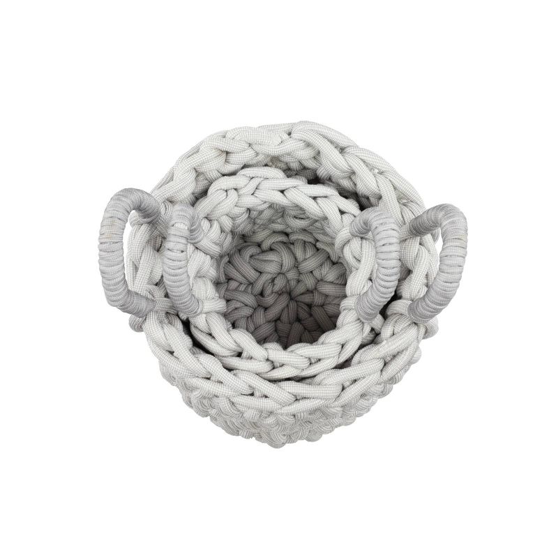 CosmoLiving by Cosmopolitan Set of 2 Coastal Fabric Storage Baskets Gray