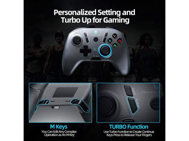 ThundeRobot G50 Wireless Gaming Controller,Gamepad USB PC Joystick Gamepad with Customized Buttons, Dual Vibration Motors, Ergonomic Laptop Game Controller for PC with Windows Vista/7/8/8.1/10