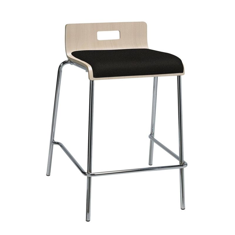 Jive Counter Height Barstool Tuxedo Fabric Seat Natural - KFI