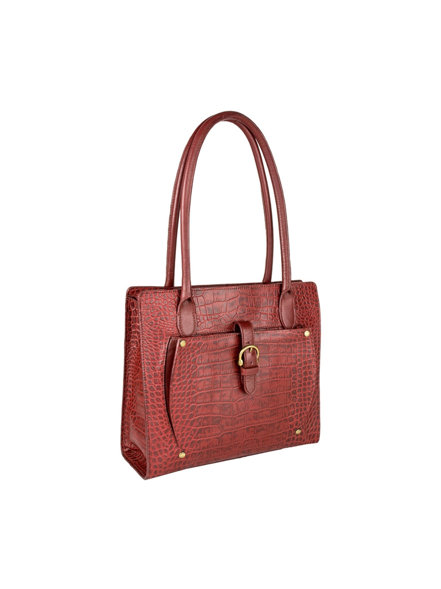 Hidesign Mercury 02 Maroon Textured Leather Shoulder Bag