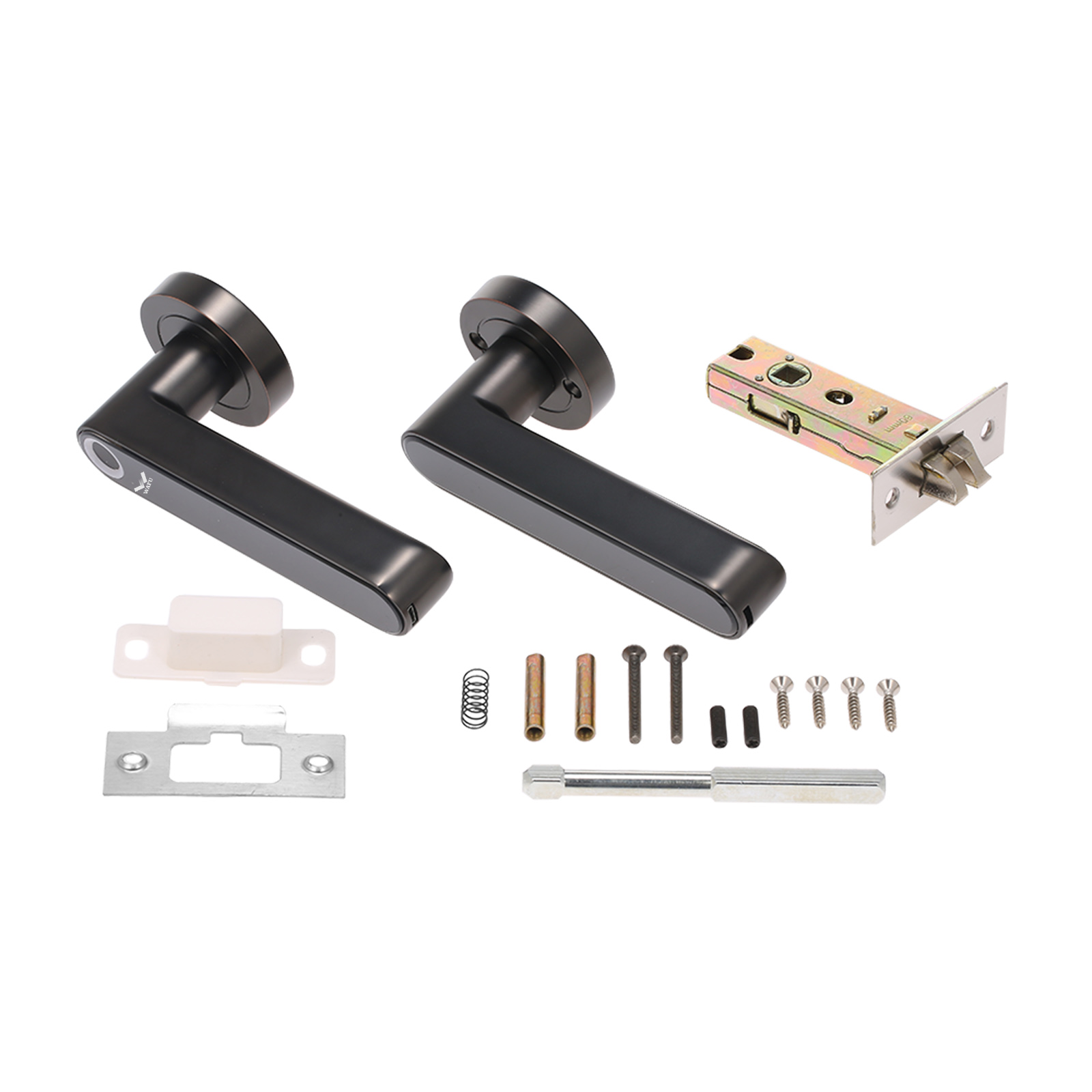 WAFU BT Enabled Fingerprint & Touchscreen Smart Lock Automatic Sensor Keyless Entry Secure Finger ID Works with iOS & Android APP Control Rechargeable Cordless Security Lock Zinc Alloy Lever Door Lock