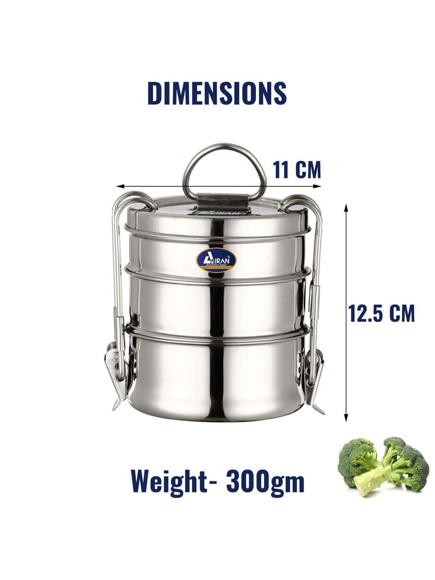 Milton Red Stainless Steel Small Tiffin Box - Set of 2