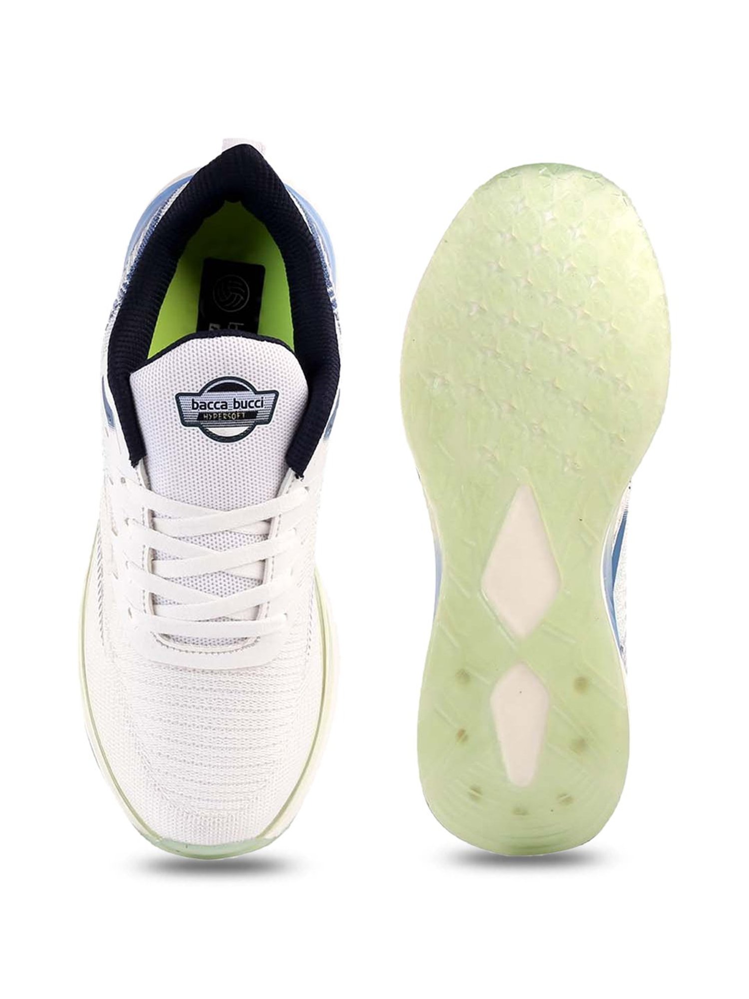 Bacca Bucci Men's HYPERSOFT SERIES White Running Shoes