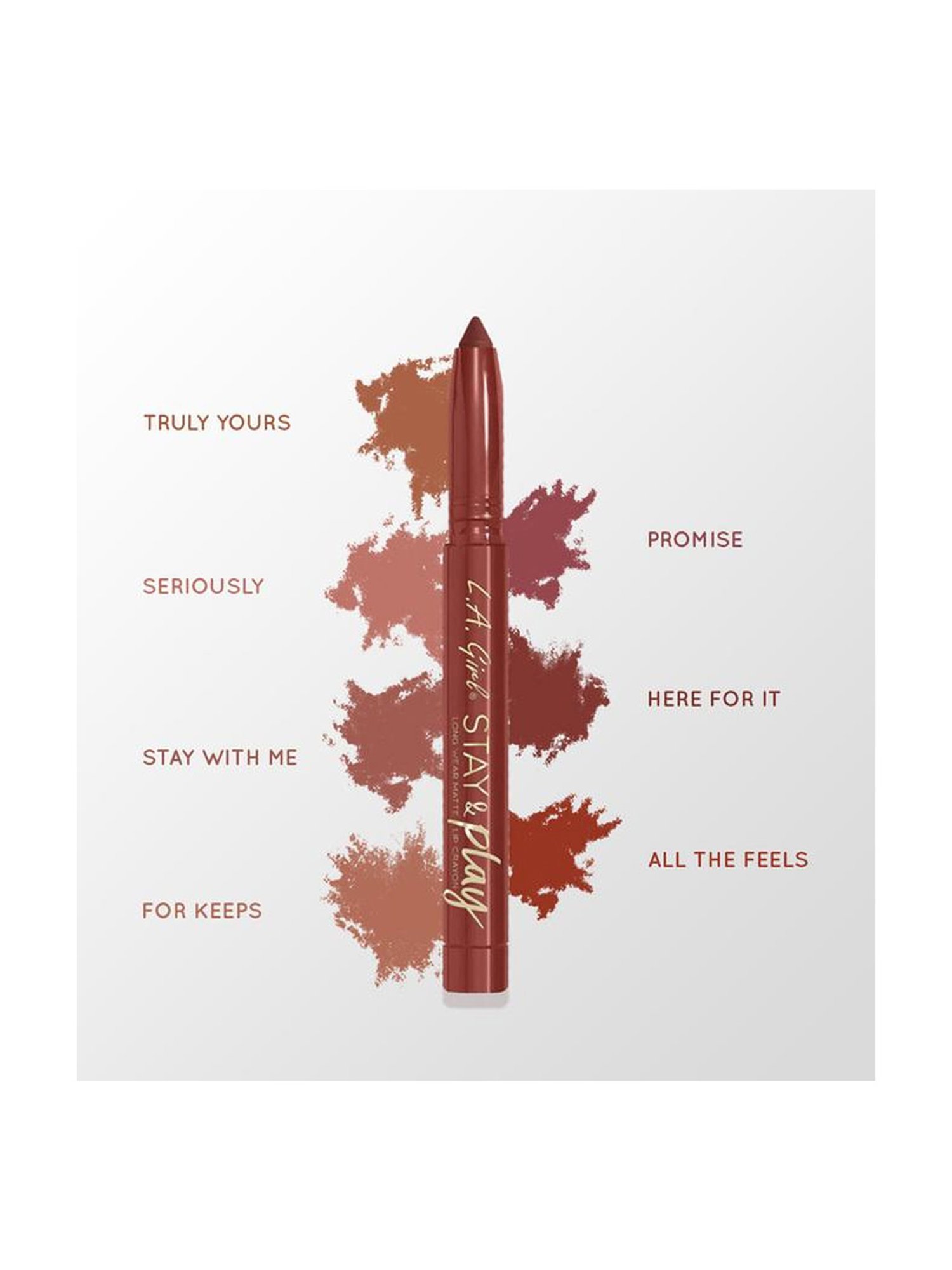 L.A. Girl Stay & Play Long Wear Matte Lip Crayon Here For It - 1.4 gm