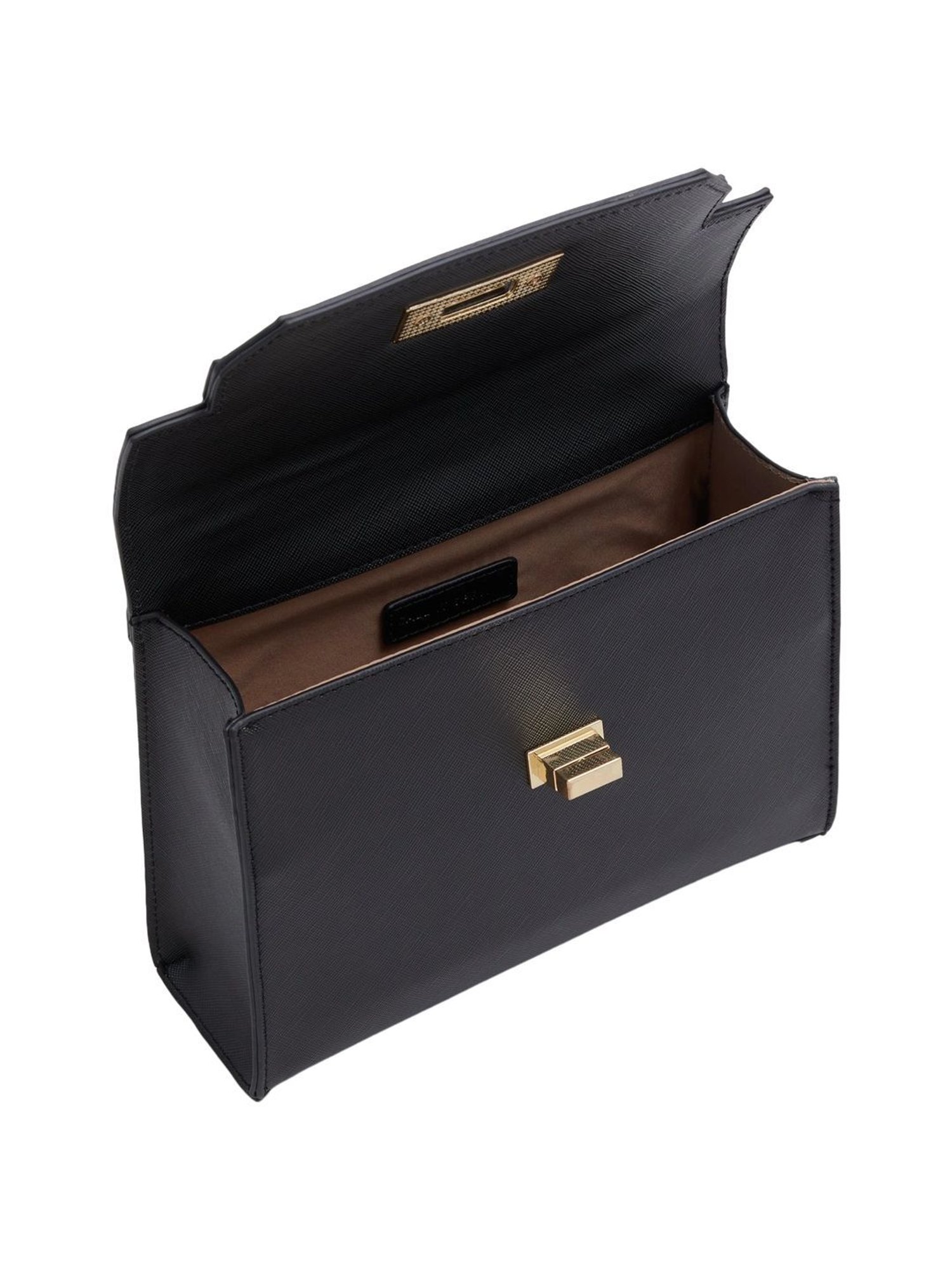 Call It Spring Black Solid Small Handbag