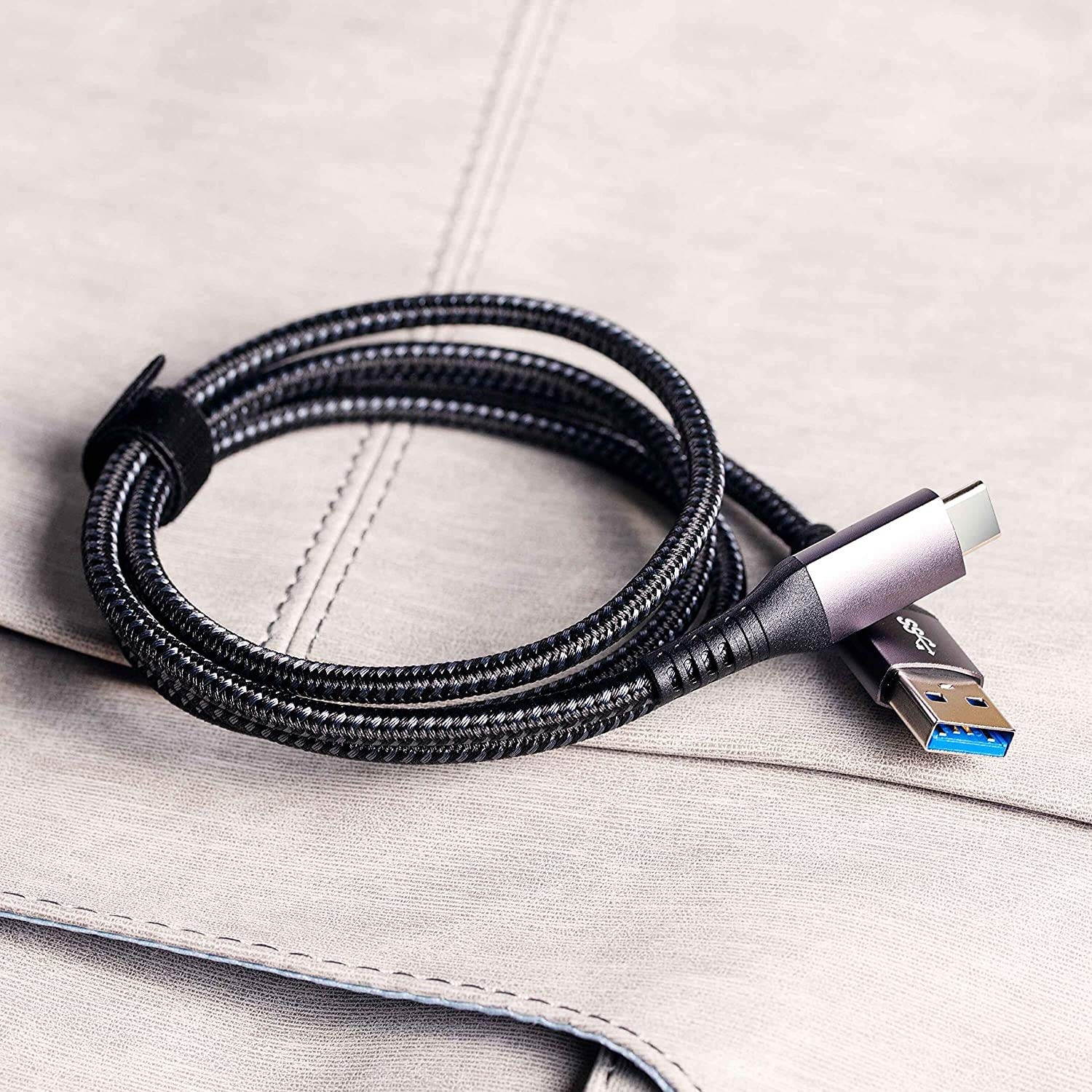 USB C Cable UP 10Gbps CONMDEX (2-Pack) USB-C 3.1 Gen 2 USB-A Android Auto Cable 3A Fast Charging Sync Data Transfer Cord for Samsung Galaxy S10/S9/S8 Note 9/8 6.6FT