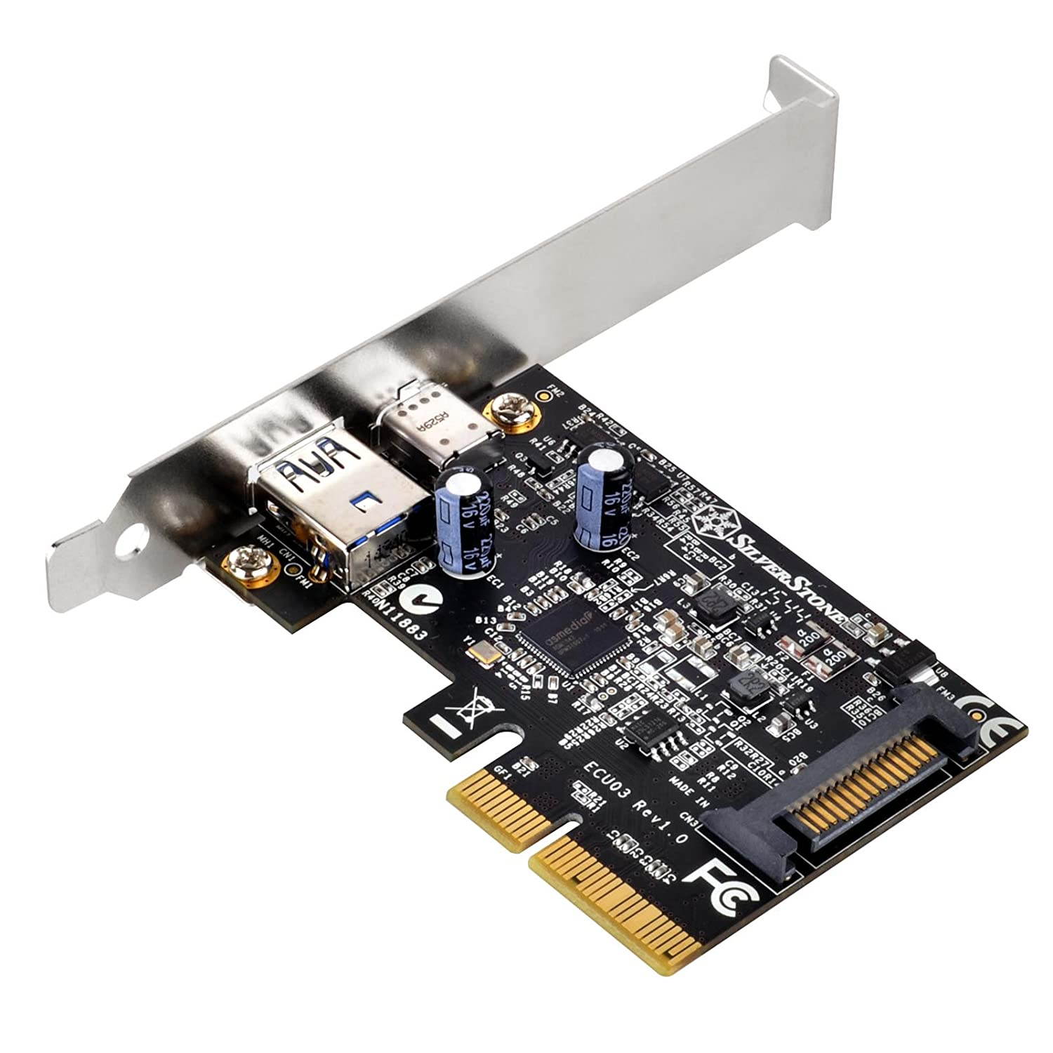SilverStone Technology USB 3.1 External Type A & Type C Pci-E Card ECU03 Components Other