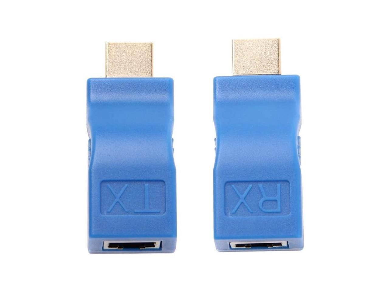 SA HDMI Extender Up to 100ft HDMI Ethernet Network Extender Adapter Over RJ45 Cat5-e Cat6 Cable (Transmitter + Receiver, 1 Port RJ45)