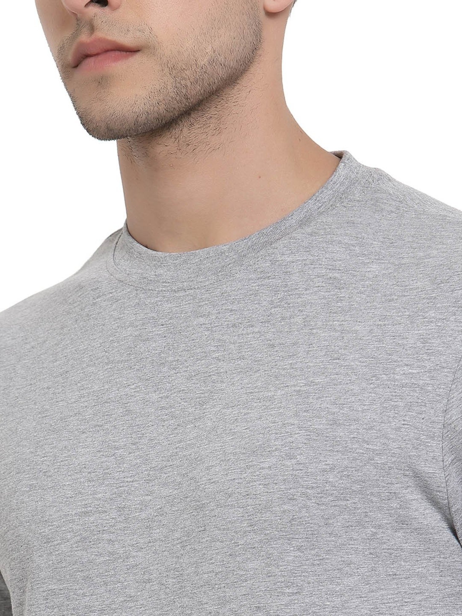 Proteens Light Grey Round Neck T-Shirt