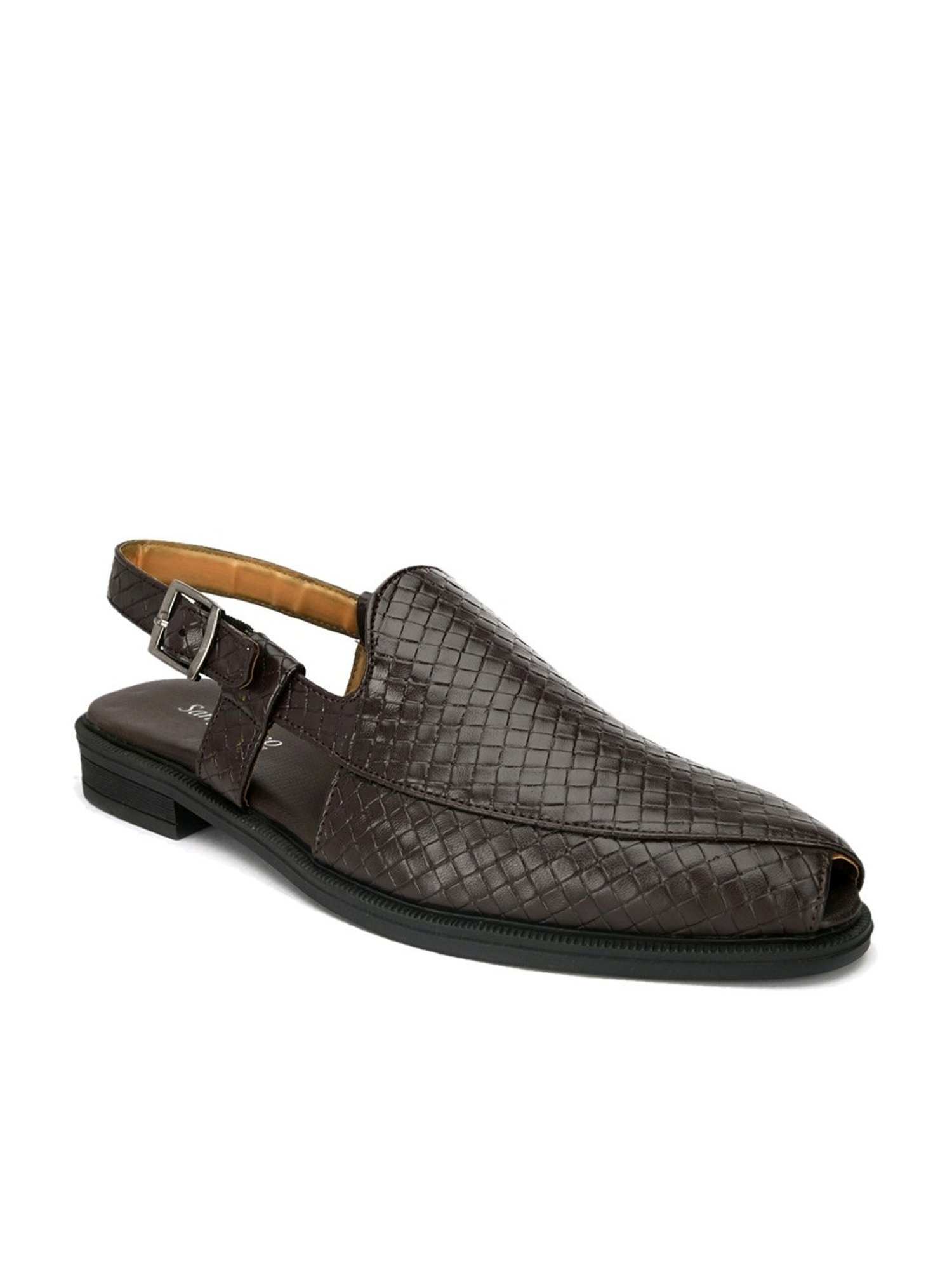 San Frissco Men's Brown Back Strap Sandals