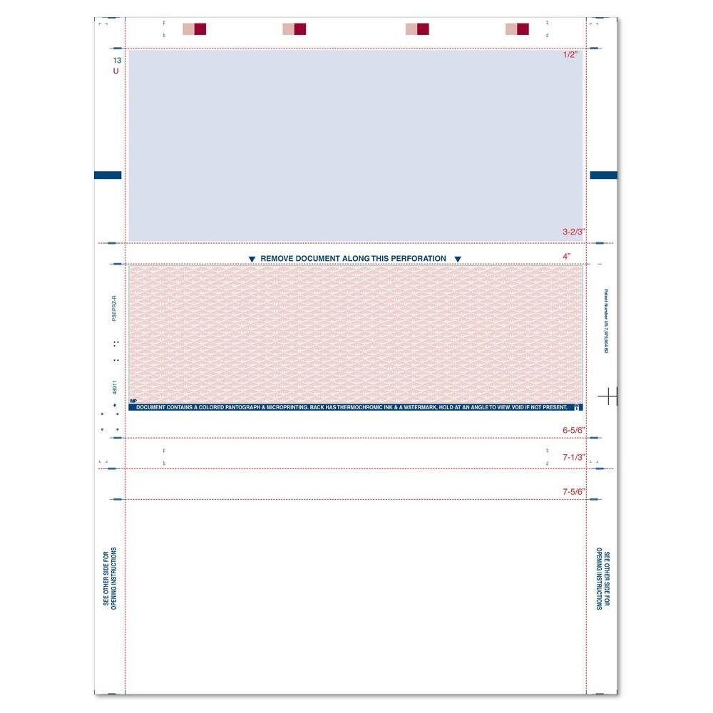 8-1/2" x 11" Z Fold Check Red (Box of 2000)