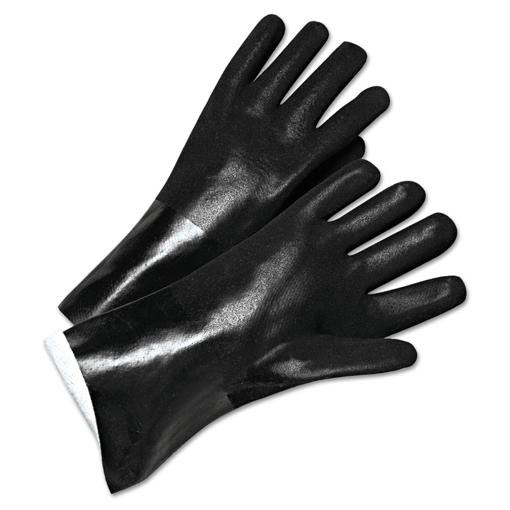 Anchor Brand PVC Coated Gloves 7400 ,GLOVES,2434 14",PVC,BK