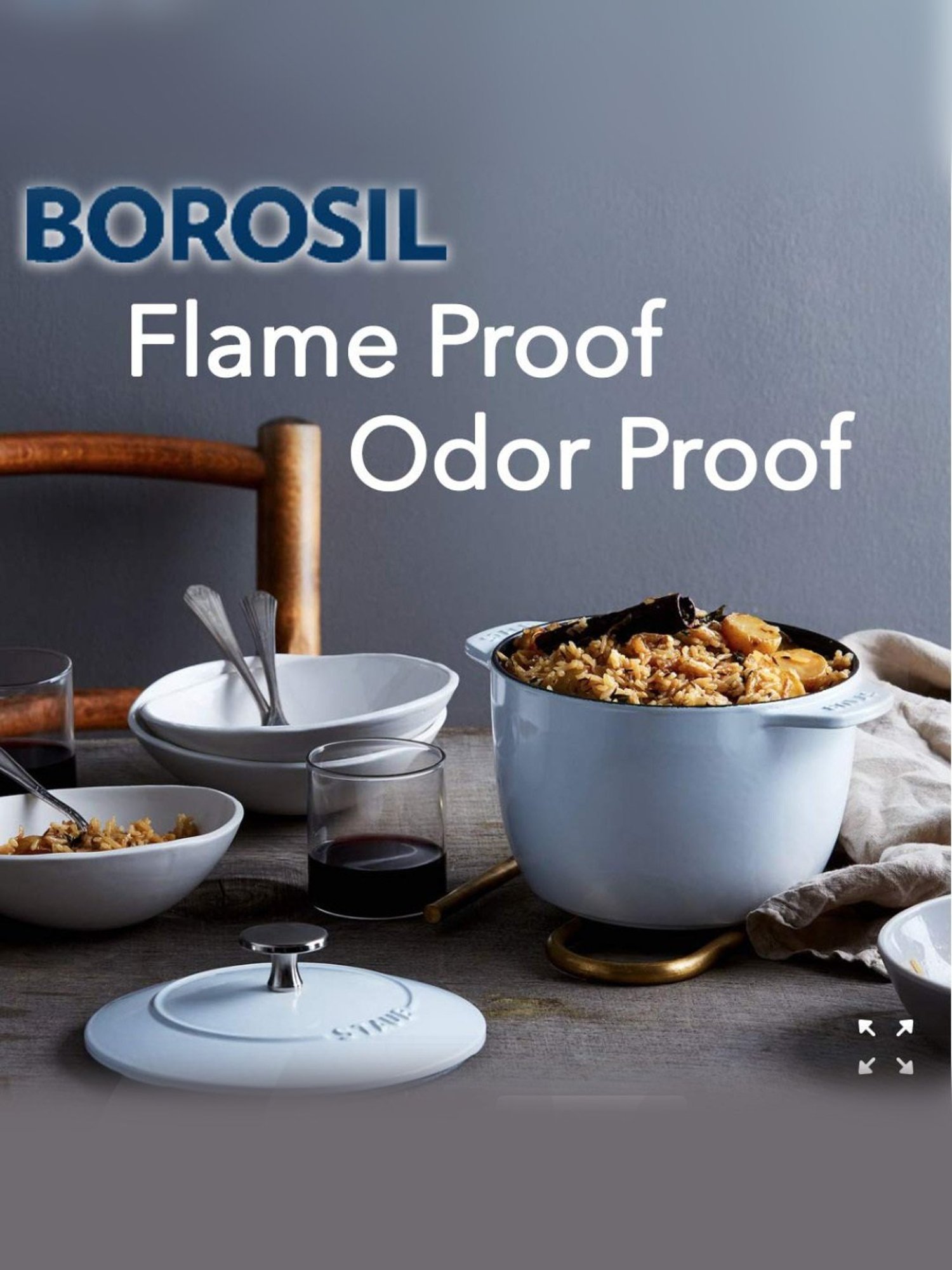 Borosil Transparent Glass Tea & Coffee Mug - Set of 4 (305 ml)