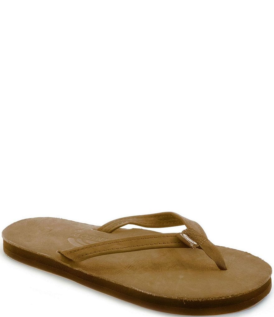 Rainbow Premier Leather Flip-Flops