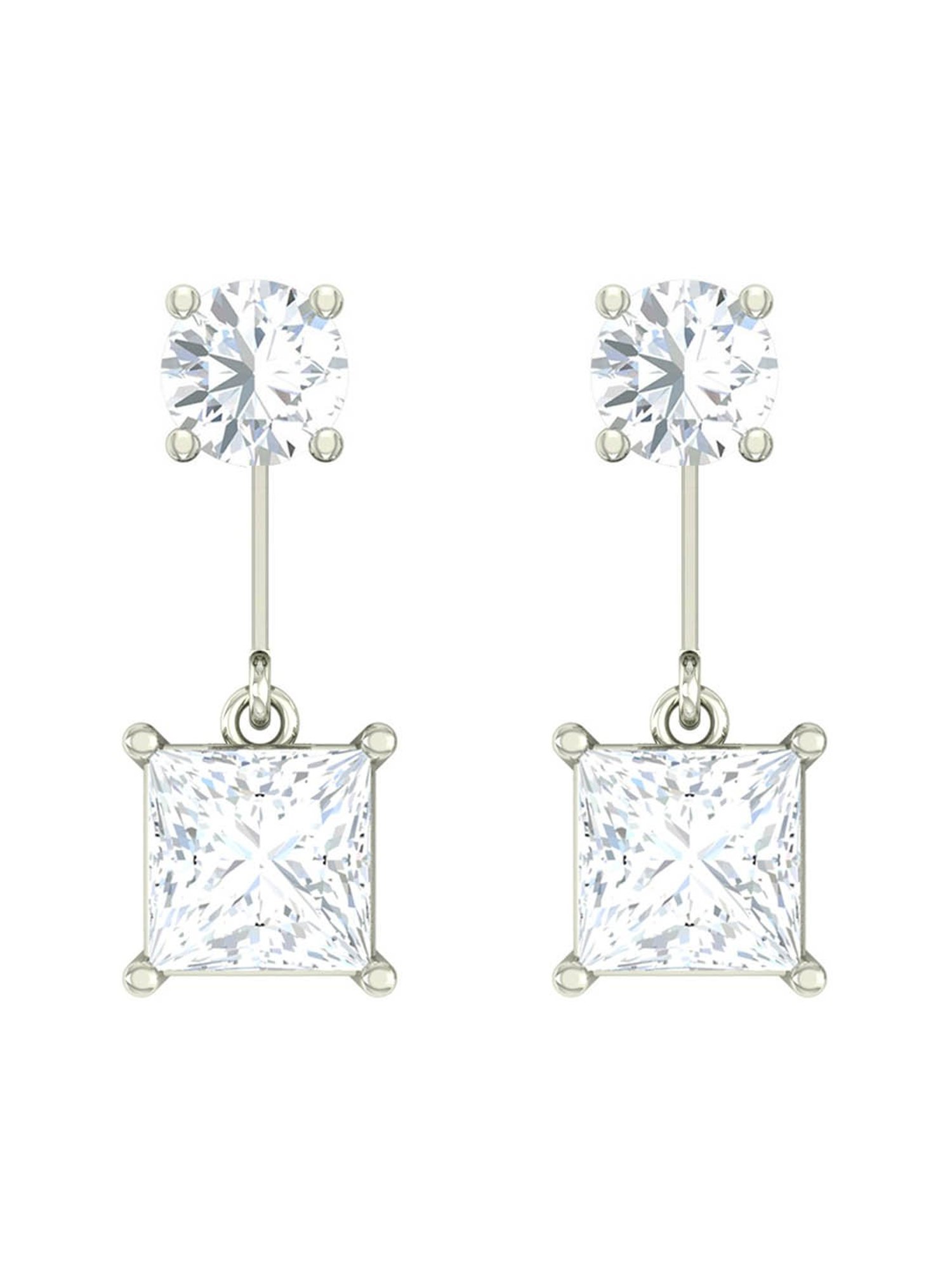 Clara 92.5 Sterling Silver Fleur Earrings for Women