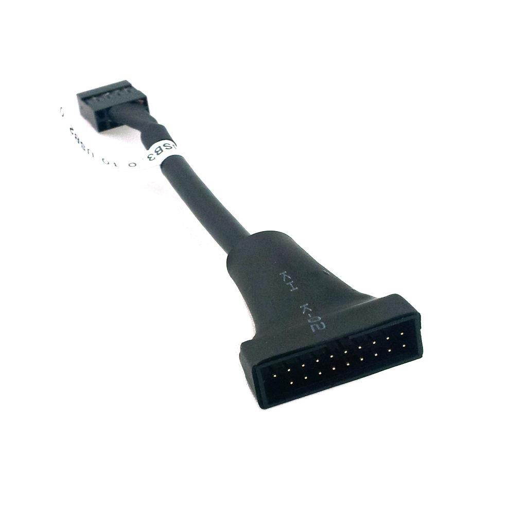 Male USB 3.0 20pin Header Housing to Female USB 2.0 9pin Motherboard Cable Black 10cm