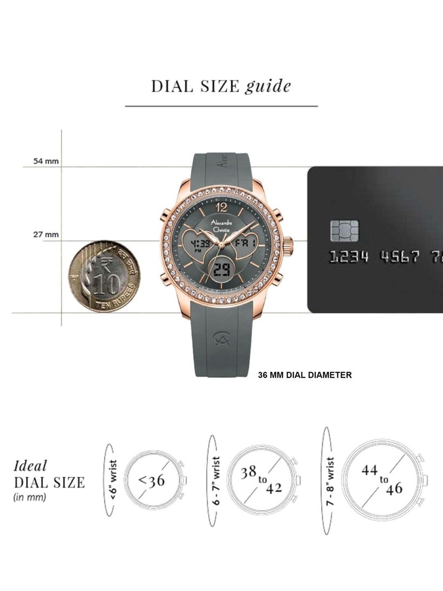 ALEXANDRE CHRISTIE 9399LHRRGGR Analog-Digital watch for Women