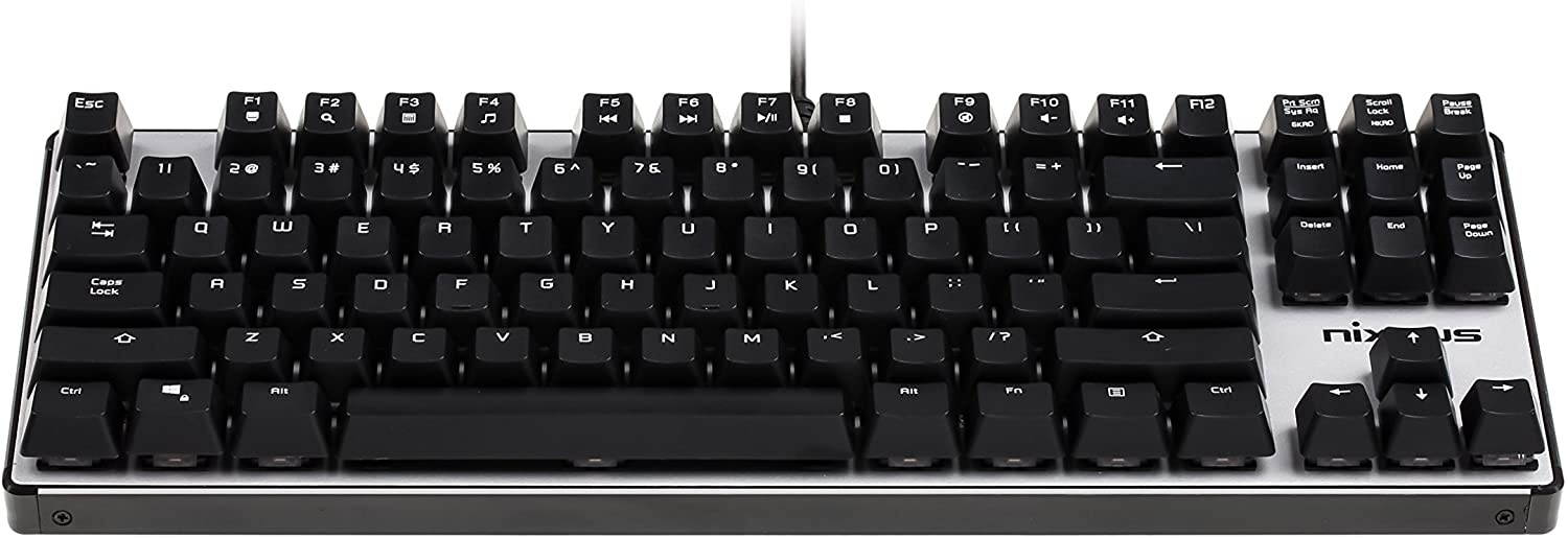 Nixeus Moda v2 Compact Mechanical Switch, Clicky Tactile Bump Feedback Keyboard for Windows & Mac (MK-BL15)
