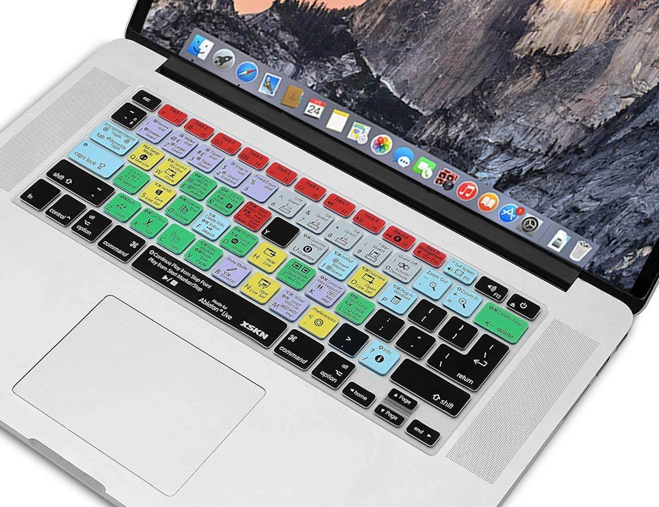 XSKN Ableton Live Functional Shortcut Silicone Keyboard Skin Cover for MacBook Air 13, Pro 13, 15, 17, Retina 13 15 and Wireless keyboard (not suit for magic keyboard)