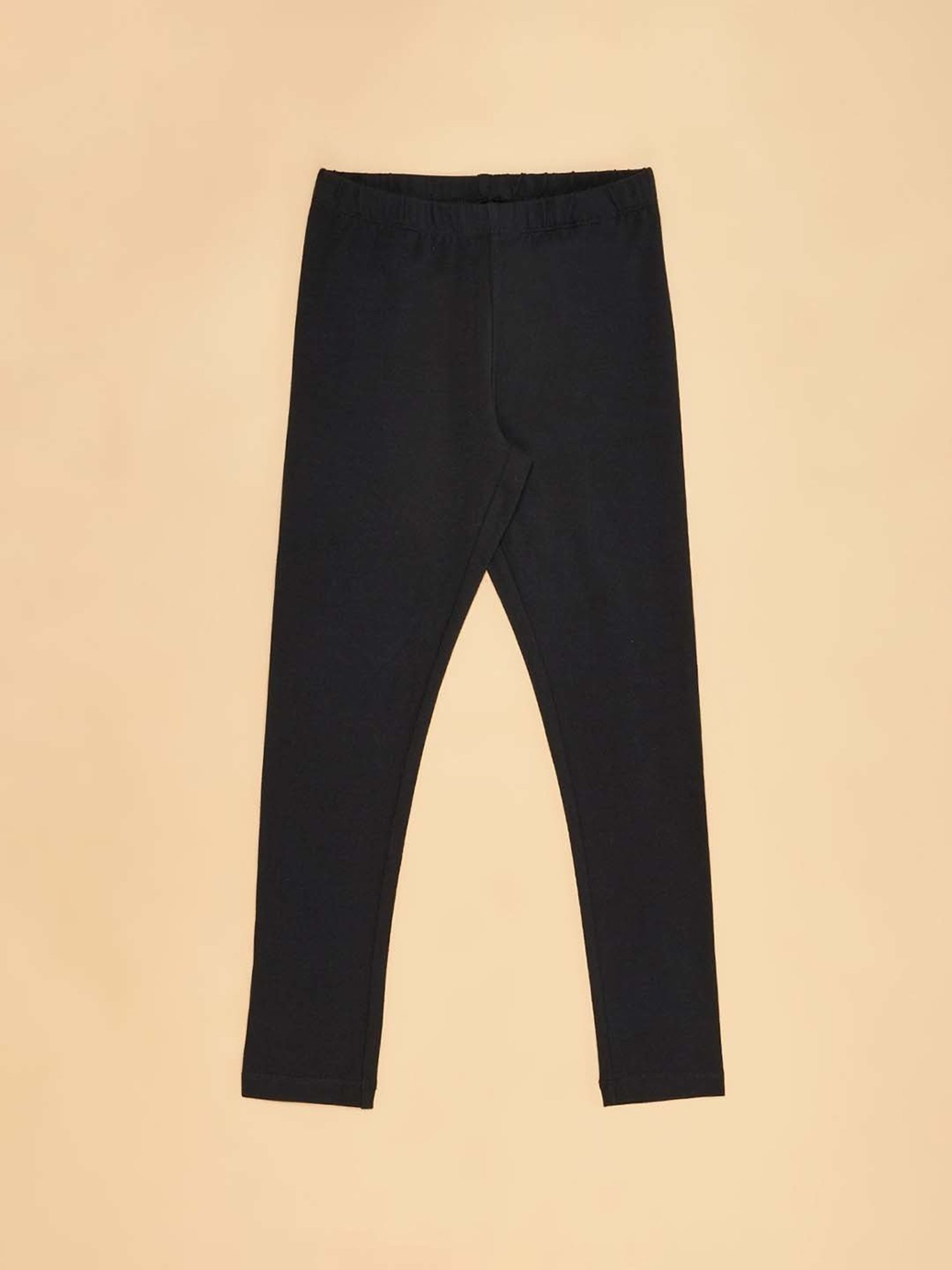 YU by Pantaloons Girls Orange & Black Cotton Printed Leggings (Pack of 2)