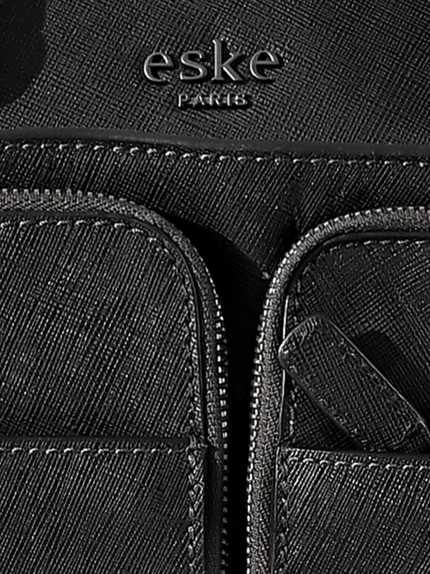 Eske Lewes 15 inch Black Leather Large Laptop Messenger Bag