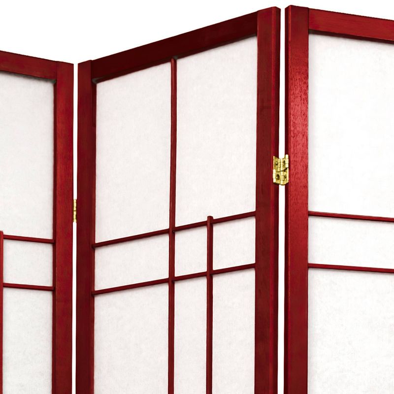 6 ft. Tall Eudes Shoji Screen - Rosewood (5 Panels)