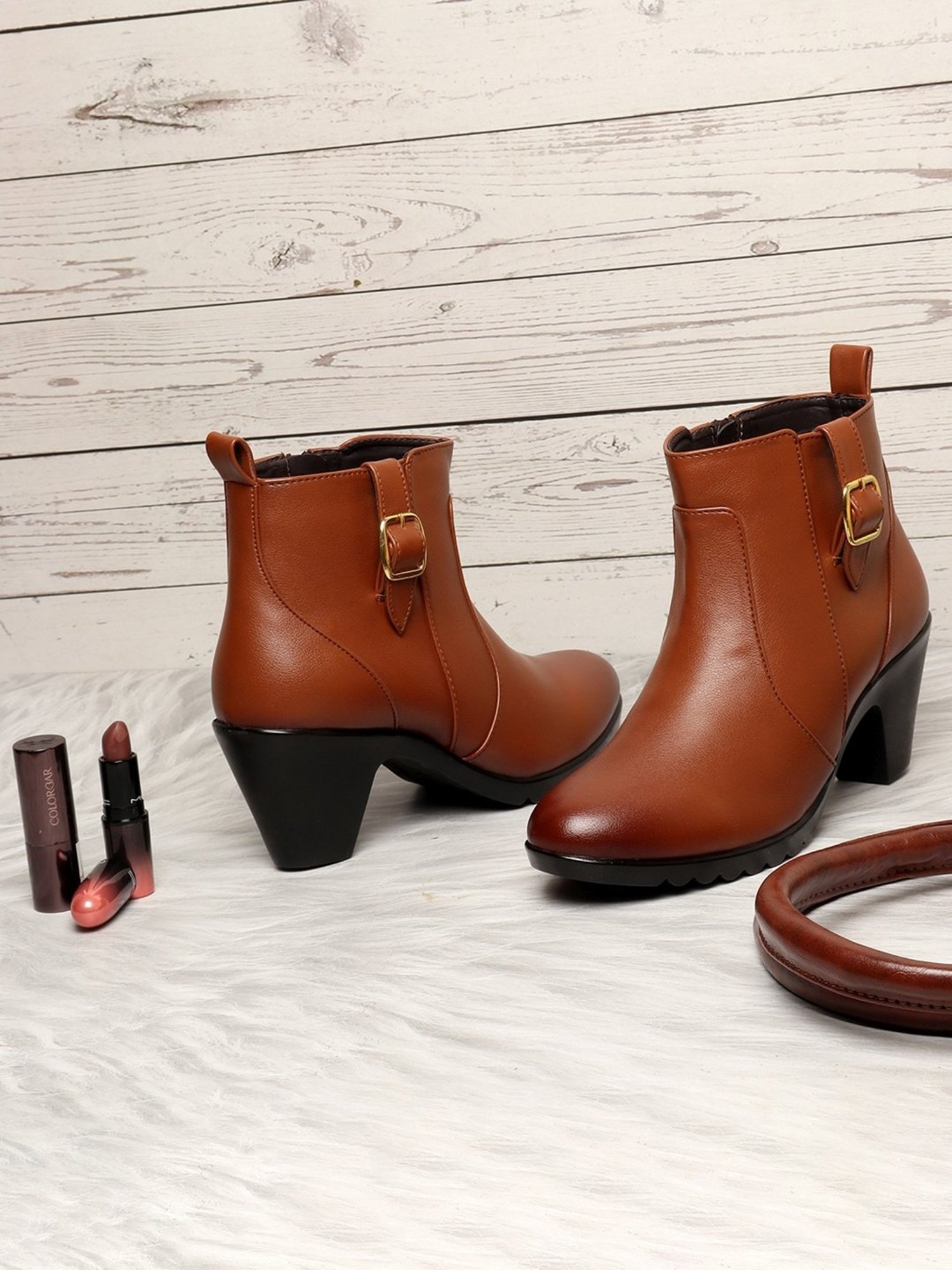 Elle Women's Tan Casual Booties