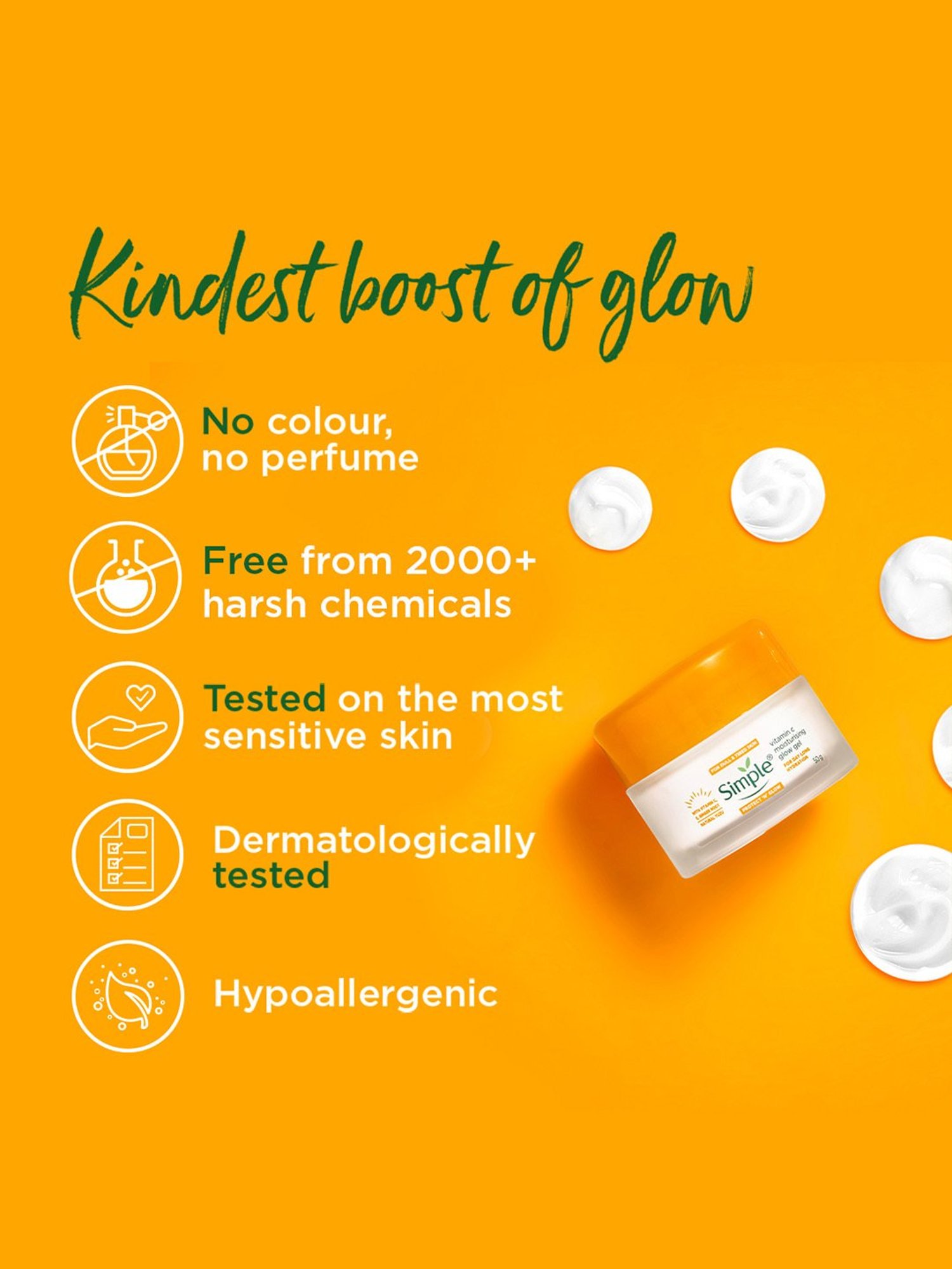 Simple Protect 'N' Glow Vitamin C Moisturising Glow Gel - 50 gm