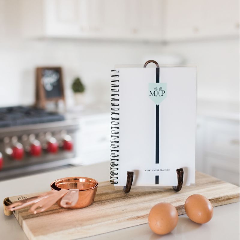 Undated Weekly Meal Planner 8.5" x 5.5" White- Kahootie Co