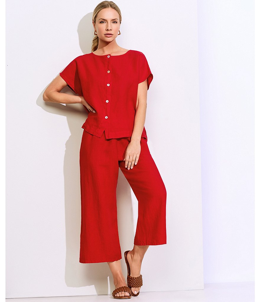 Bryn Walker Flood Light Linen Wide Leg Pant