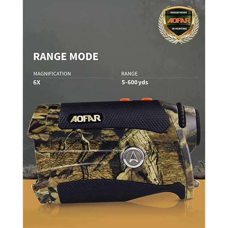 Range Finder for Hunting Archery HX-600T,600 Yards Shooting ProWild Waterproof Coma Rangefinder, 6X 25mm, Range and Bow Mode, Free Battery Gift Package