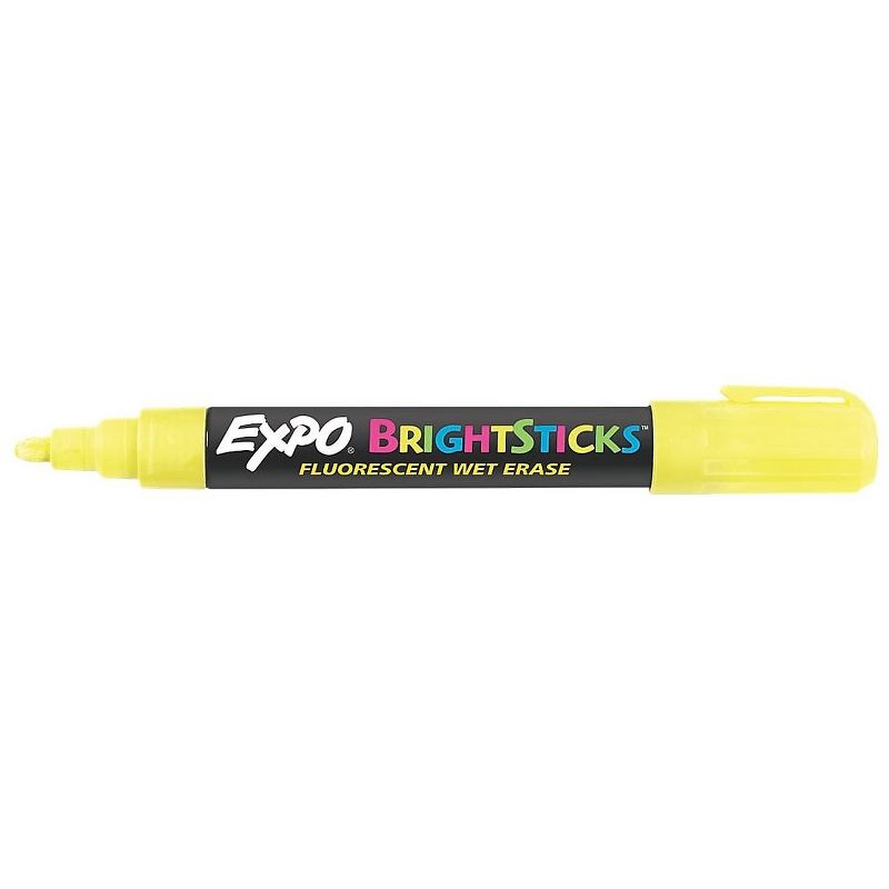 EXPO Bright Sticks Wet-Erase Fluorescent Marker Set Bullet Tip Assorted 14075