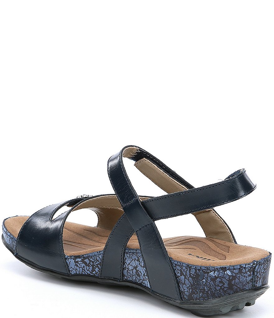 Romika Fidschi 54 Leather Strappy Wedge Sandals