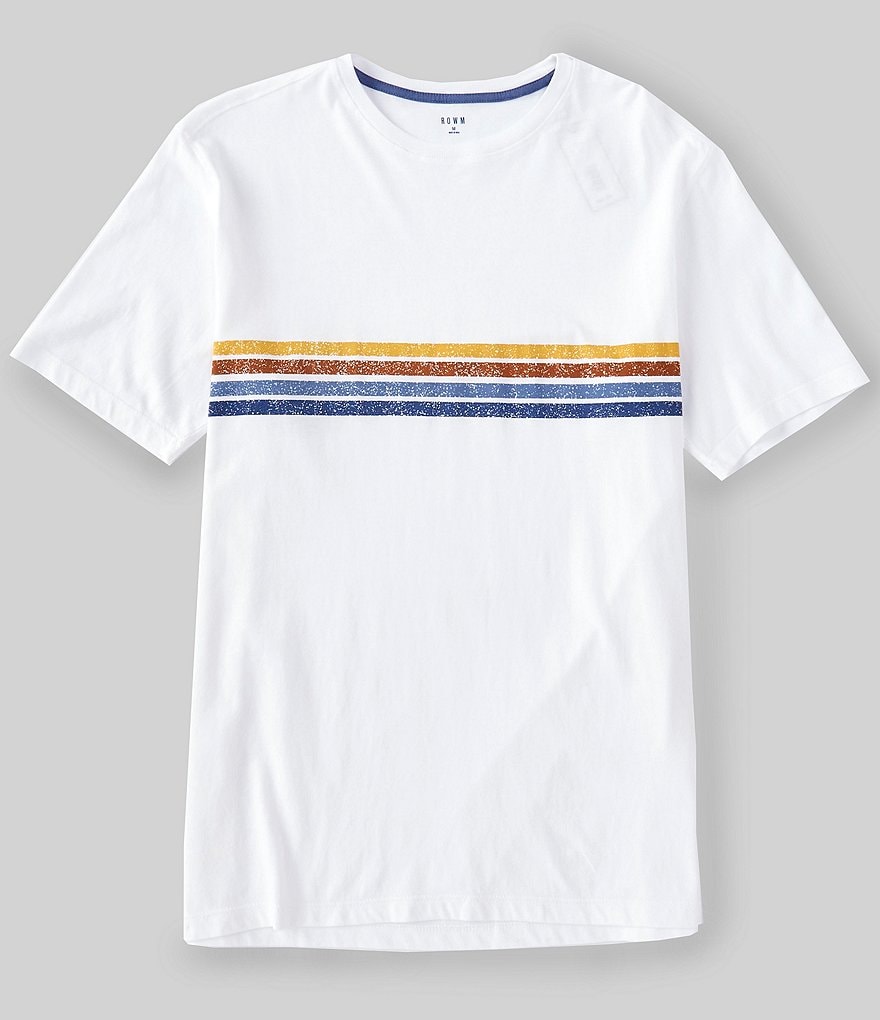 Rowm Short-Sleeve Chest Striped Crew Shirt