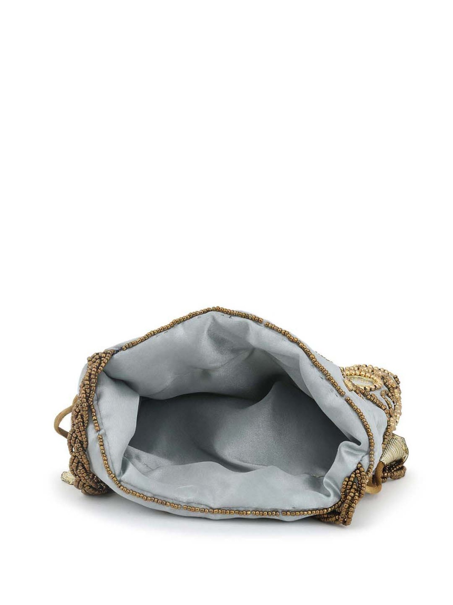 Gaurapakhi Grey Embellished Potli