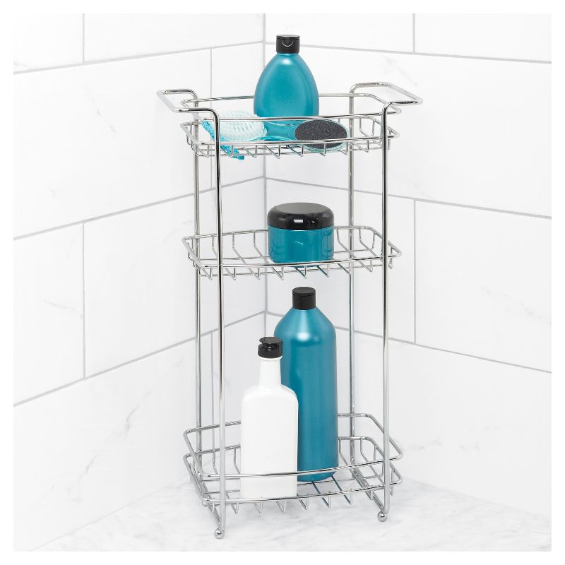 Chrome Slimline Floor Stand Chrome Home - Zenna Home