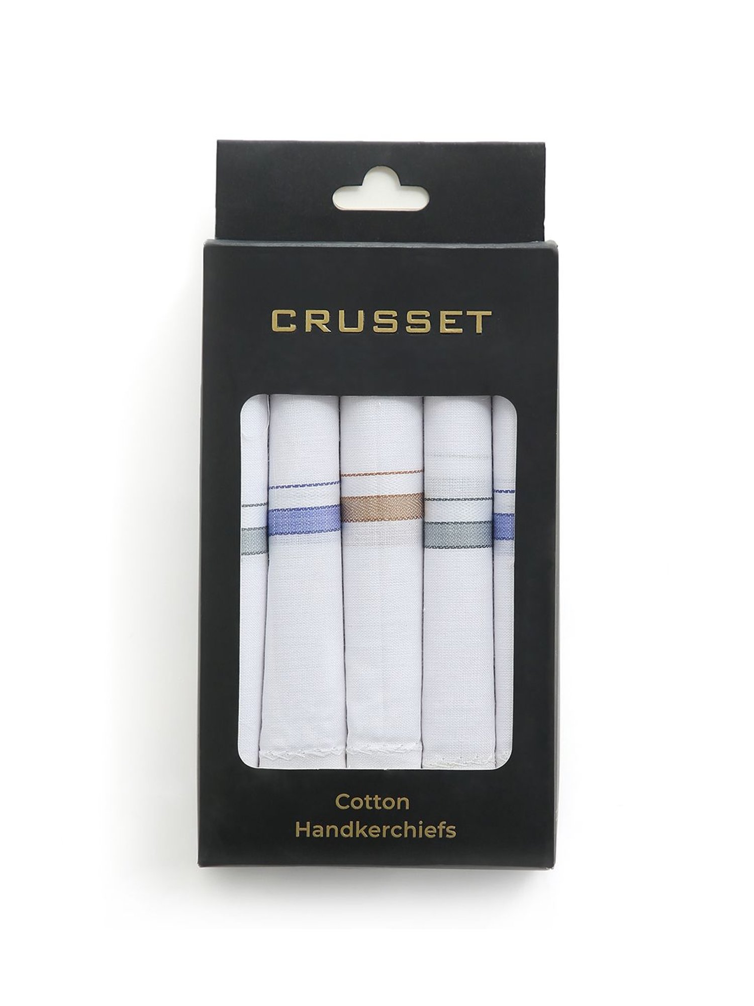Crusset White Cotton Handkerchiefs - Pack of 5