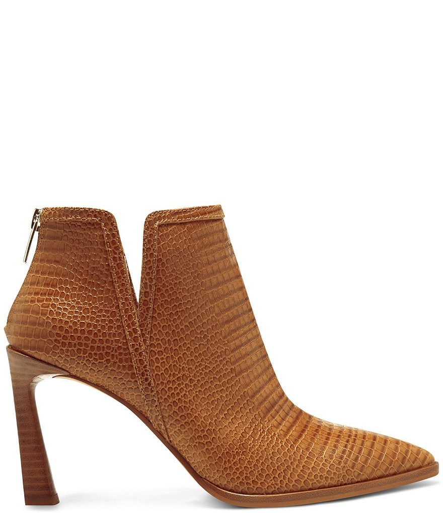 Vince Camuto Pentila Lizard Print Leather Booties