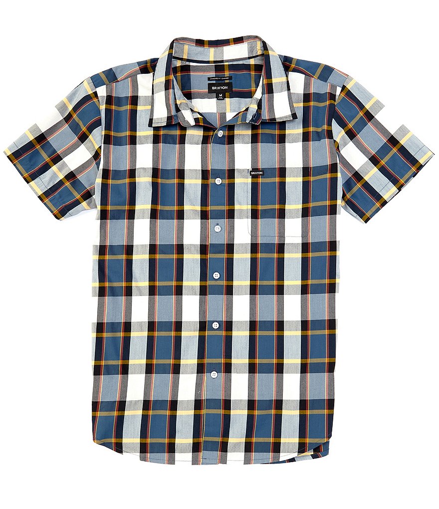 Brixton Charter Plaid Short-Sleeve Woven Shirt