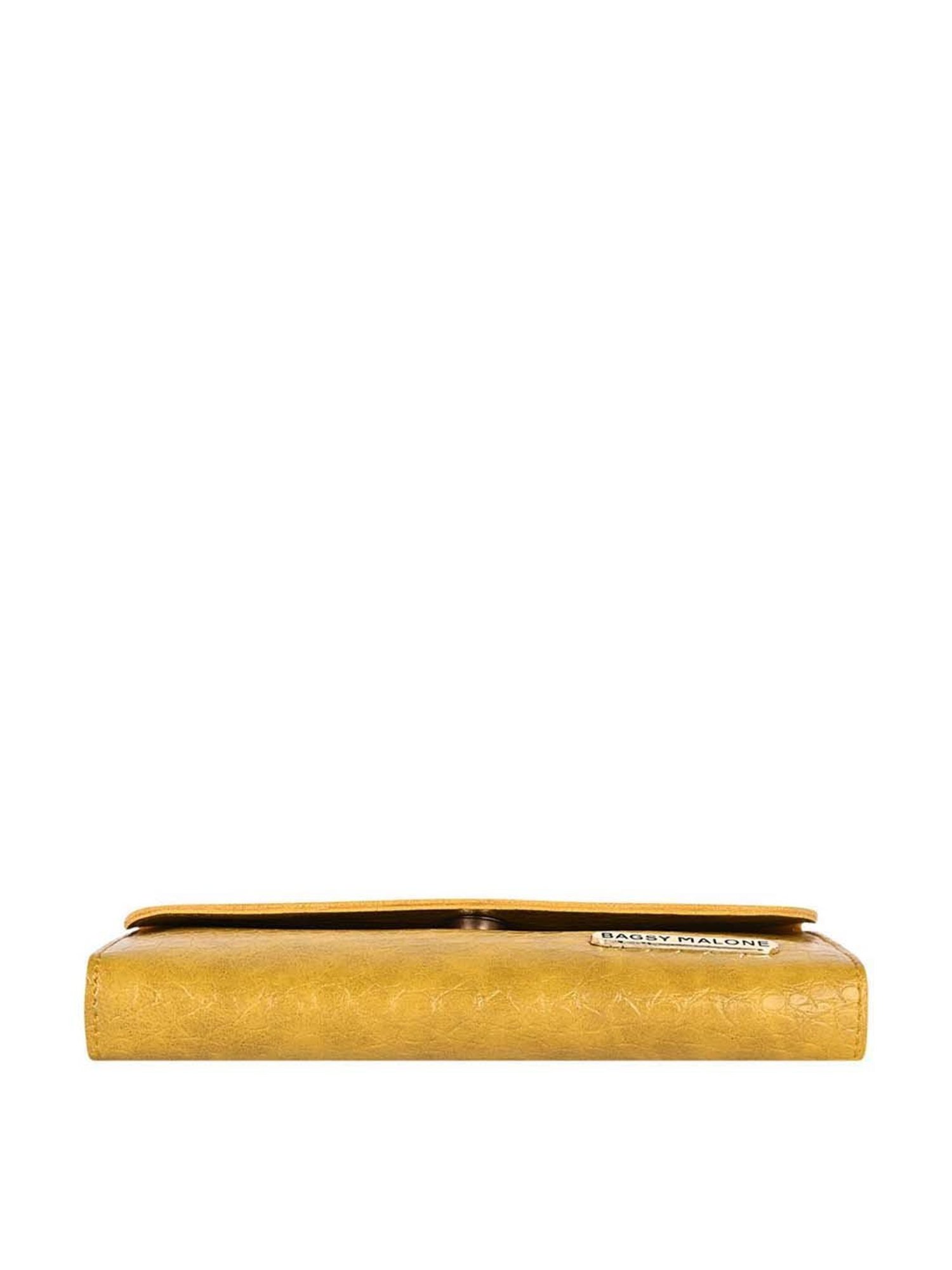 Bagsy Malone Yellow Textured Clutch