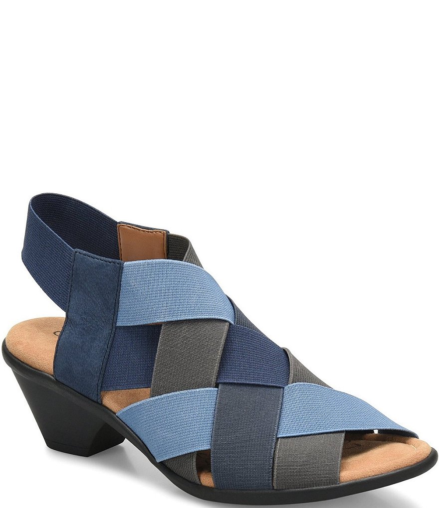 Comfortiva Farrow Elastic Woven Slingback Sandals