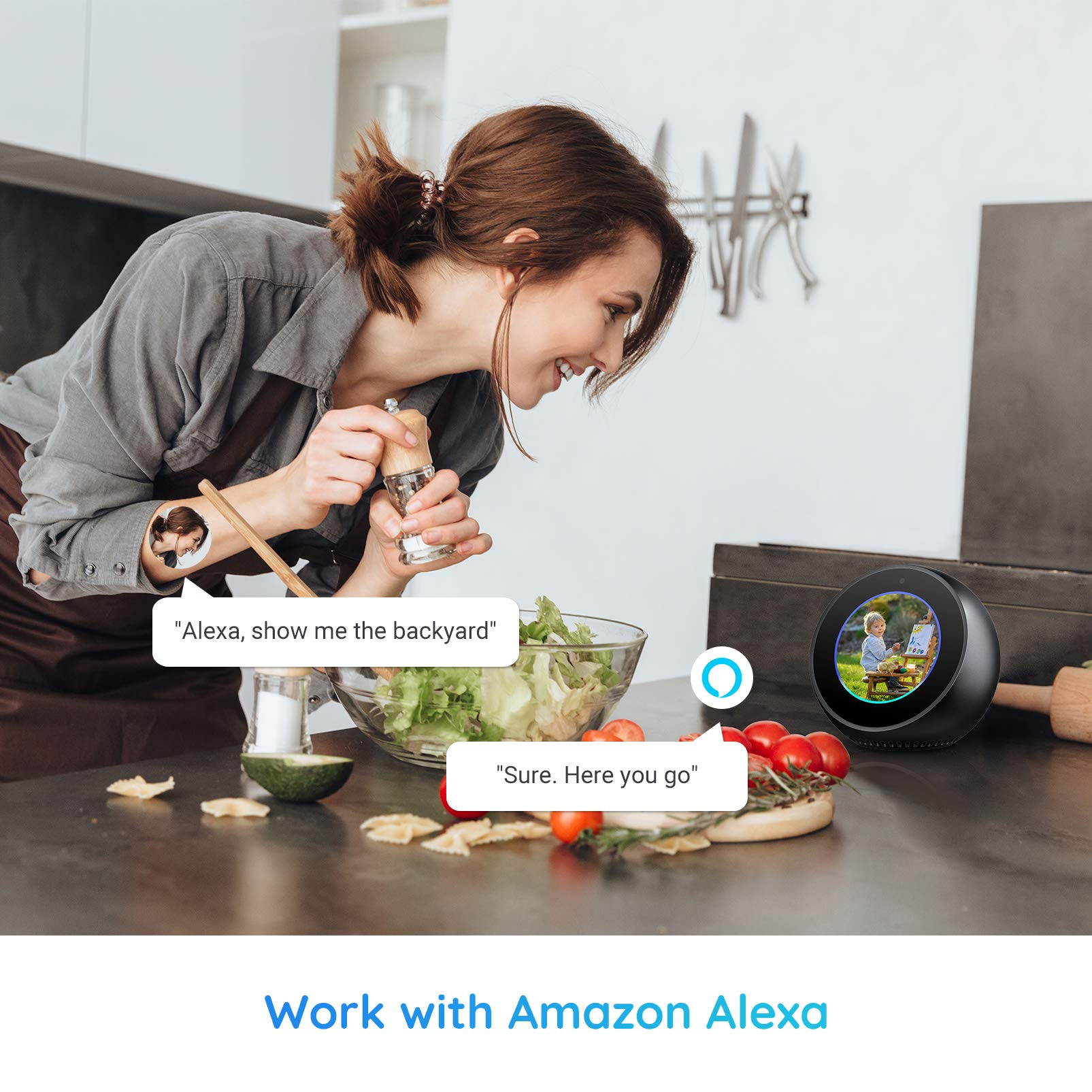 Reolink Outdoor Security Camera Wireless Rechargeable Battery 1080P Color Night Vision Motion Detection 2-Way Audio, Support Google Assistant, Cloud Storage, Argus 2