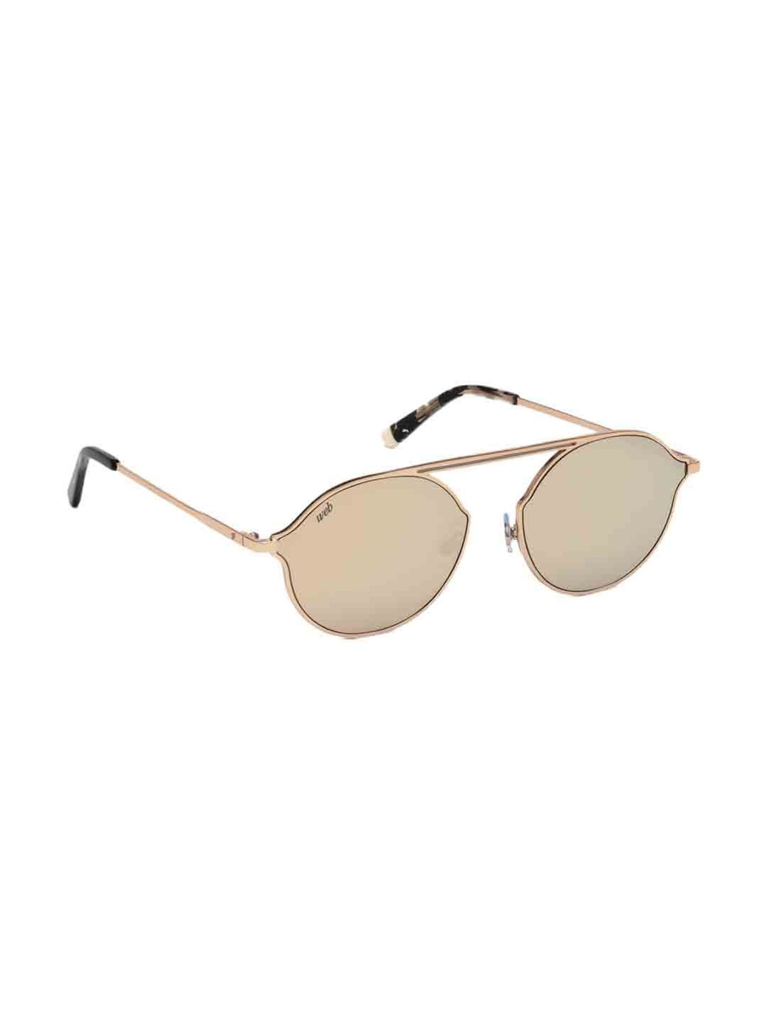 Web Eyewear Brown Pilot Unisex Sunglasses Designed in Italy