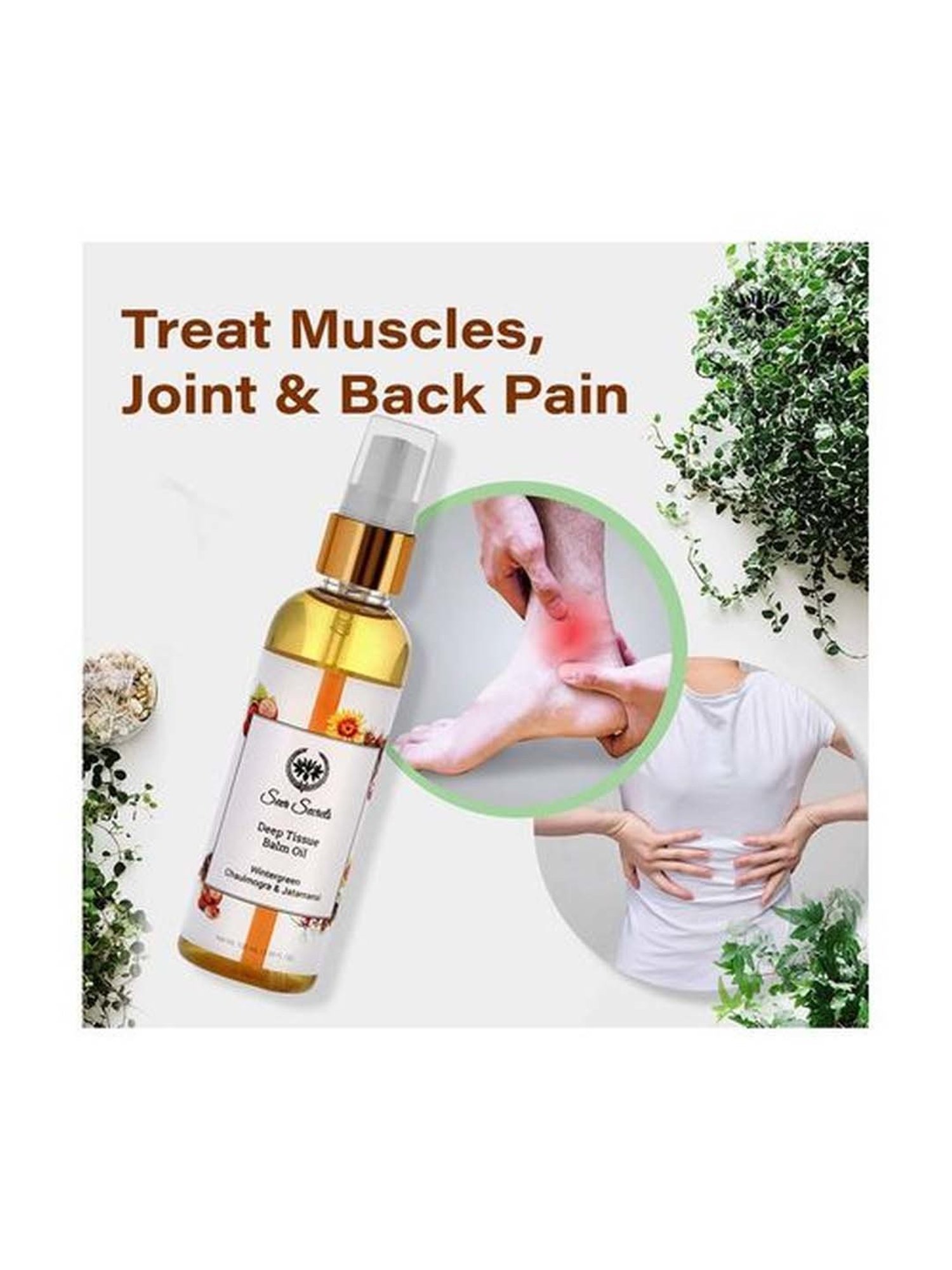 Seer Secrets Seer Secrets Wintergreen, Chaulmogra & Jatamansi Deep Tissue Balm Oil - 100 ml